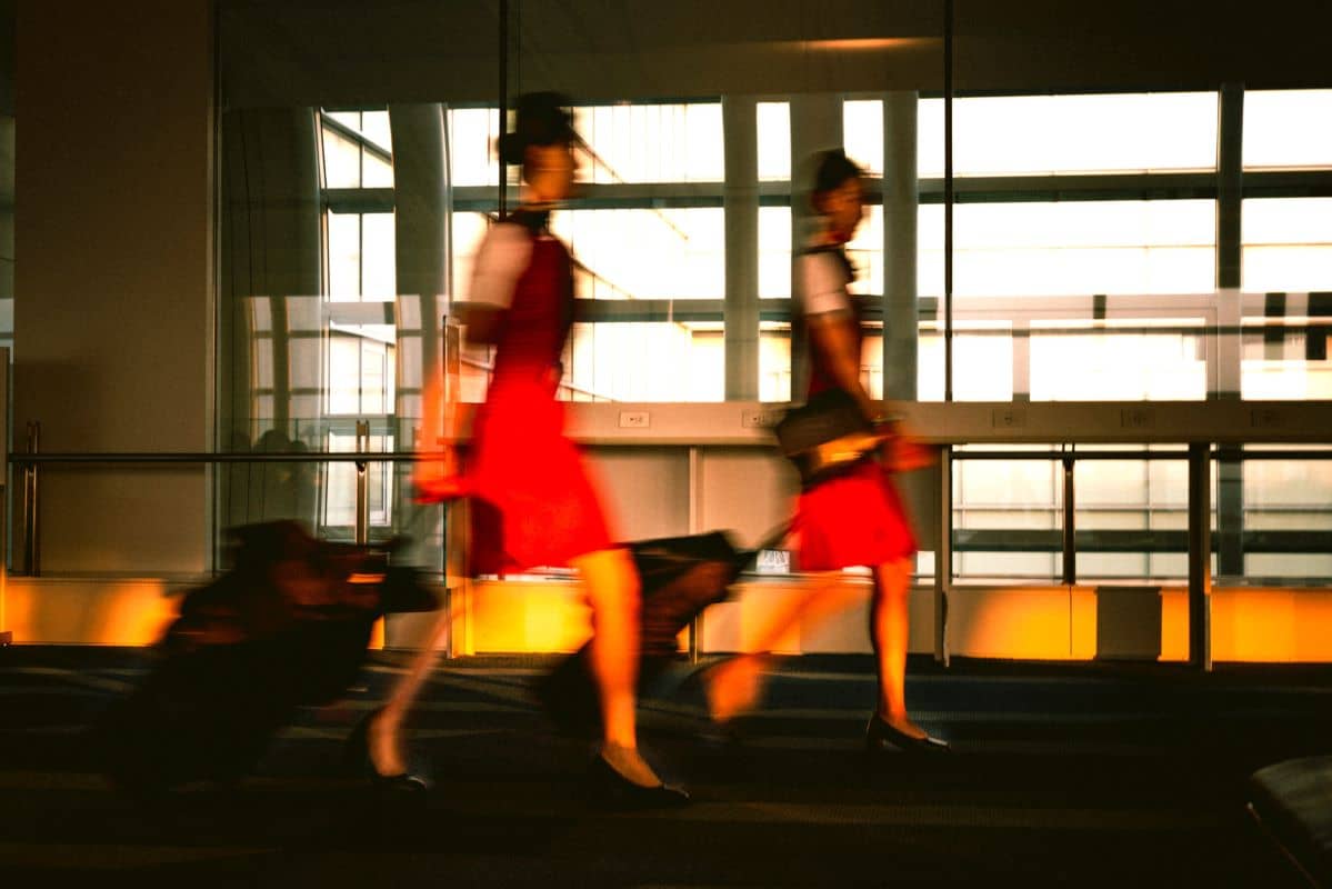 Flight Staff At Haneda Airport In Tokyo